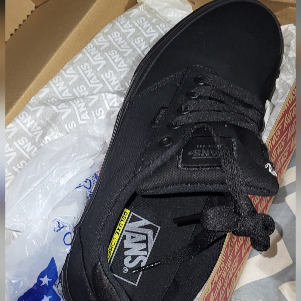 Vans Men's All-Black Canvas Sneakers